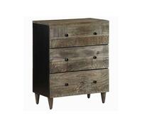 Buffet gris clair 60x33,5x75 cm bois de manguier massif armoire placard vidaXL