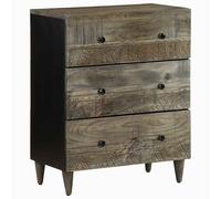 Buffet gris clair 60x33,5x75 cm bois de manguier massif armoire placard vidaXL