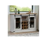 Buffet HALDEN 2 portes coulissantes blanc 112x40x80 cm