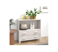 Buffet HAMAR Blanc 85x35x80 cm Bois massif de pin340497