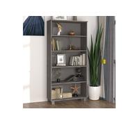 Buffet Bois Massif de Pin Gris Clair Armoire Latérale Meuble Rangement vidaXL