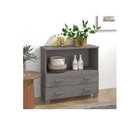 Buffet Marron Miel 85x35x80 cm Bois Massif de Pin Armoire Rangement vidaXL