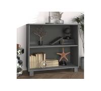 Buffet HAMAR Gris foncé 85x35x80 cm Bois massif de pin