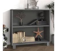Buffet HAMAR Gris foncé 85x35x80 cm Bois massif de pin