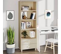 Buffet HAMAR Haut 60x35x180 cm Bois Massif de Pin Armoire Meuble Multicolore vid