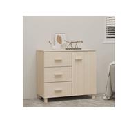 Buffet Marron Miel 90x40x80 cm Bois de Pin Solide Armoire de Rangement vidaXL