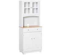 HOMCOM - buffet - Bois - 68x39x170cm - Blanc