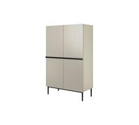 Buffet haut 2 portes 100 cm KASHA Pieds noir beige BOBOCHIC Beige