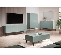 Buffet haut 2 portes 100 cm KASHA Pieds noir bleu clair BOBOCHIC Bleu clair