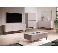 Buffet haut 2 portes 100 cm KASHA Pieds noir rose BOBOCHIC Rose