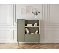 Buffet haut 2 portes 120 cm ATLAS avec niches vert BOBOCHIC Vert