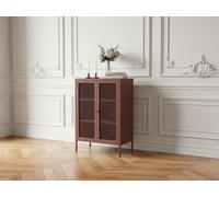 Buffet haut 2 portes 70 cm CLARA métal édition limitée bordeaux BOBOCHIC Bordeaux