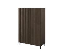 Buffet haut 2 portes bois foncé 92 cm - CARENNE