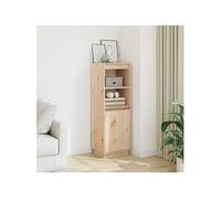 vidaXL Buffet Armoire Latérale Armoire de Rangement Étagère Meuble de Salon Salle de Séjour Intérieur 37x34x110 cm Bois Massif de Pin