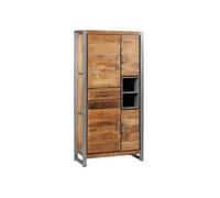 Buffet haut 4 portes 1 tiroir en bois massif recy t acier patiné - MANGOVRE - ALTOBUY Bois