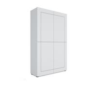 Buffet haut 4 portes 100x35x165 cm Elios blanc brillant
