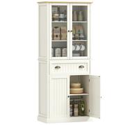 HOMCOM – Armoire de cuisine – MDF – 76 x 40 x 182,5 cm – Blanc