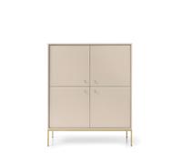 Buffet haut 4 portes pieds métal or 104 cm - ROSALIA