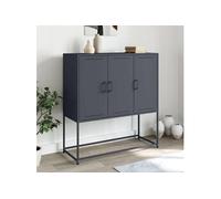 vidaXL Buffet haut 100,5x39x107 cm en acier Anthracite