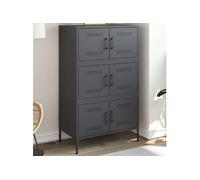 vidaXL Buffet haut 842960 en acier anthracite 68x39x113 cm