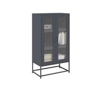 Buffet haut anthracite 68x39x123 cm acier