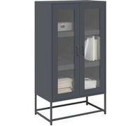 vidaXL Buffet haut anthracite 68x39x123 cm acier