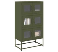 Buffet haut anthracite 68x39x123 cm acier armoire armoire de rangement vidaXL