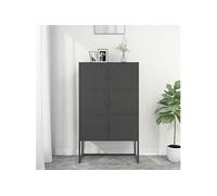 Buffet haut Anthracite 80x35x135 cm Acier