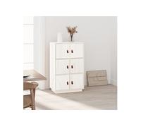 vidaXL Buffet haut Armoire latérale 6 portes Bois massif de pin Marron miel