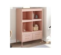 Vidaxl Buffet Haut Rose 68x39x101,5 Cm Acier Multicolore
