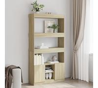 Buffet Haut Armoire avec Rangement Organisateur Salon Bois d'Ingénierie vidaXL