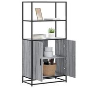 Buffet Haut Armoire avec Rangement Salon Bois d'Ingénierie et Métal vidaXL