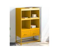 vidaXL Buffet haut 846605 68x39x111,5 cm acier jaune moutarde