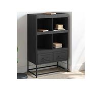 Buffet Haut, Armoire avec Tiroirs et Compartiments, Meuble de Rangement, Organisateur de Salle de Séjour, Noir 846602