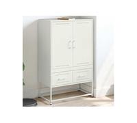 Vidaxl Buffet Haut Blanc 68x39x111,5 Cm Acier Multicolore