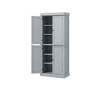 HOMCOM Armoire de Cuisine Buffet Cuisine vaisselier Meuble de Rangement Style Moderne avec placards, étagères réglables, pour Salle à Manger, Salon, 76 x 40,5 x 184 cm, Gris