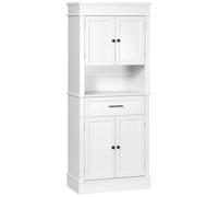 Buffet de cuisine - HOMCOM - étagères réglables - 2 placards - 2 tiroirs - 74 x 39,5 x 183 cm - blanc