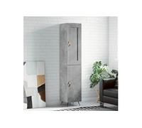 vidaXL Buffet Haut, Armoire de Rangement avec Pieds, Meuble de Rangement, Organisateur Salon Salle de Séjour, Moderne, Gris Béton Bois d'Ingénierie