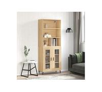 Vidaxl Buffet Haut Chêne Sonoma 69,5x34x180 Cm Bois D'ingénierie Multicolore