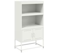 Buffet haut - Armoire de rangement en acier rose - Style industriel pour salon ou chambre à coucher - Grand espace de rangement - Dimensions : 68,5 x 38,5 x 123,5 cm