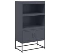 Buffet haut - Armoire de rangement en acier rose - Style industriel pour salon ou chambre à coucher - Grand espace de rangement - Dimensions : 68,5 x 38,5 x 123,5 cm