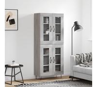 vidaXL Buffet haut Sonoma Bois d'ingénierie 69,5x34x180 cm Gris