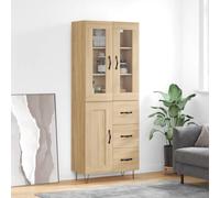 Buffet Haut Armoire de Rangement Meuble de Salon Bois d'Ingénierie vidaXL