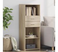 vidaXL Buffet haut Armoire de rangement Bois d'ingénierie Chêne Sonoma 45x42,5x124 cm