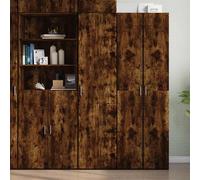 vidaXL Buffet haut Chêne fumé 50x42,5x185 cm Bois d'ingénierie