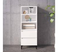 Buffet Haut Armoire Latérale Rangement Chêne Fumé Bois d'Ingénierie vidaXL