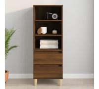 Buffet Haut Armoire Latérale Rangement Gris Béton Bois d'Ingénierie vidaXL
