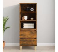 Buffet Haut Armoire Latérale Rangement Gris Béton Bois d'Ingénierie vidaXL