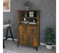 Buffet Haut Armoire Latérale Rangement Salon Blanc Bois d'Ingénierie vidaXL