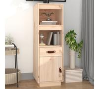 Buffet Haut Armoire Latérale Rangement Salon Gris Bois Massif de Pin vidaXL